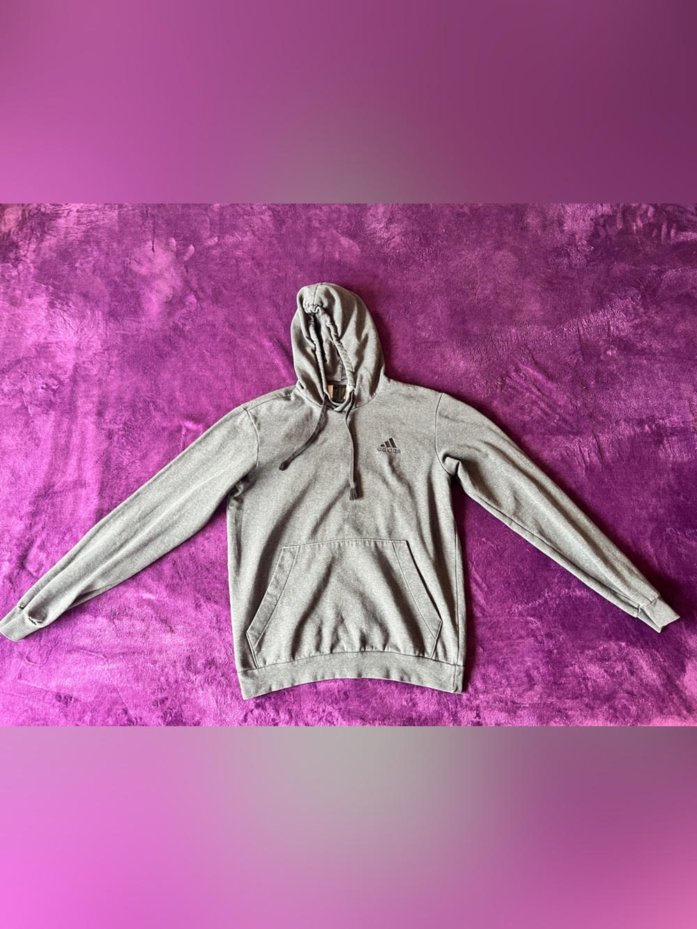 adidas Light Gray Hoodie Size S